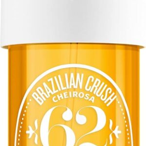 Fragancia corporal Brazilian Crush de Sol de Janeiro en botella colorida de 3.04 oz.
